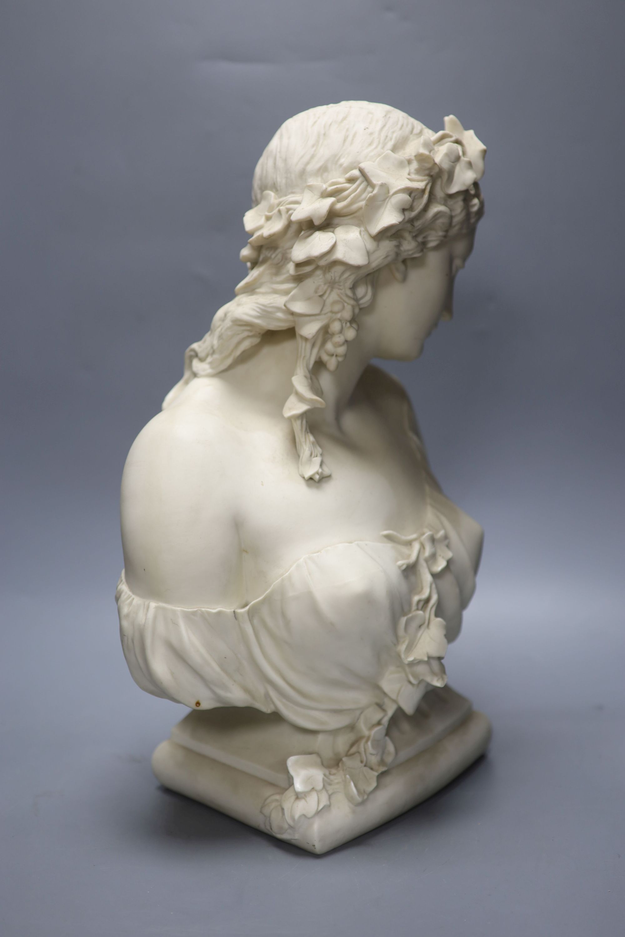 After Owen Hale. A Copeland parian bust Autumn, height 45cm